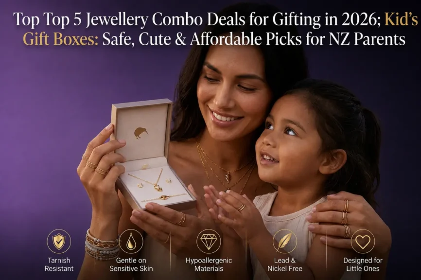 Mother and young daughter opening a kids jewellery gift box together